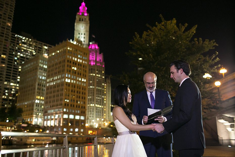 chicago elopement at night