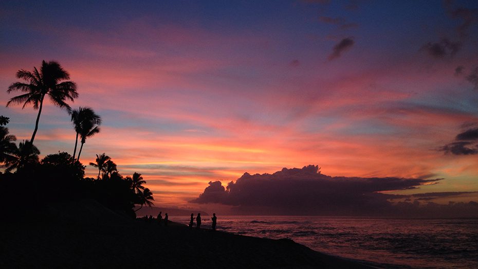 Amazing Sunset at Sunset Beach Oahu