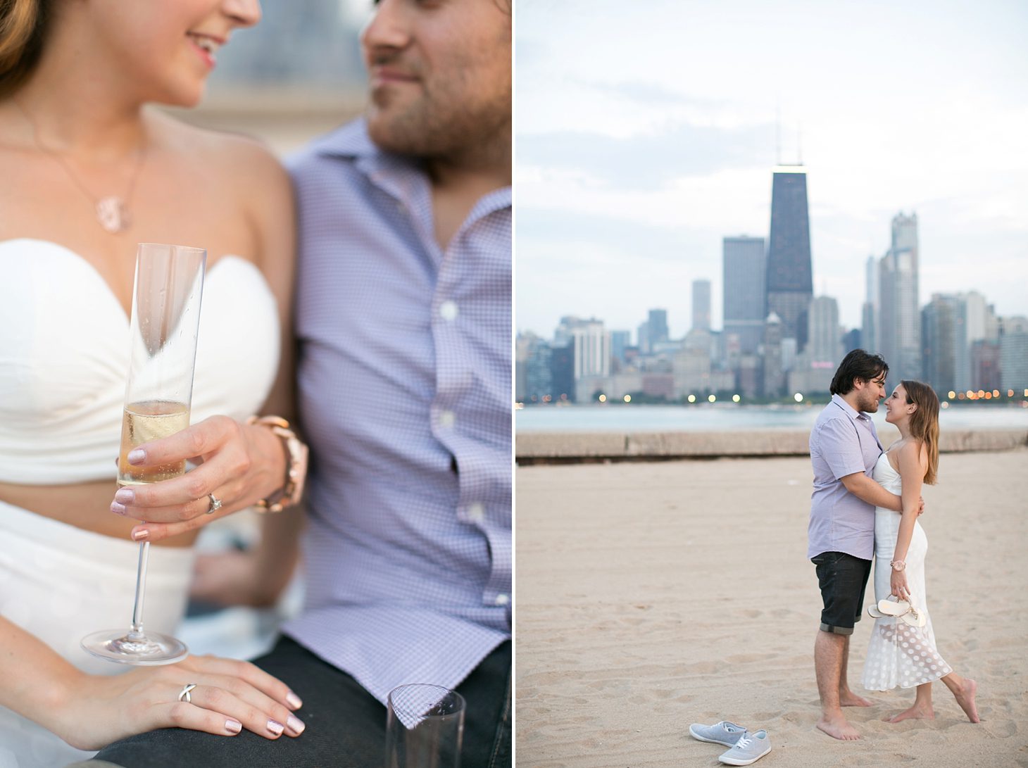 Chicago Skyline North Avenue Beach Engagement Session by Christy Tyler Photography_0003