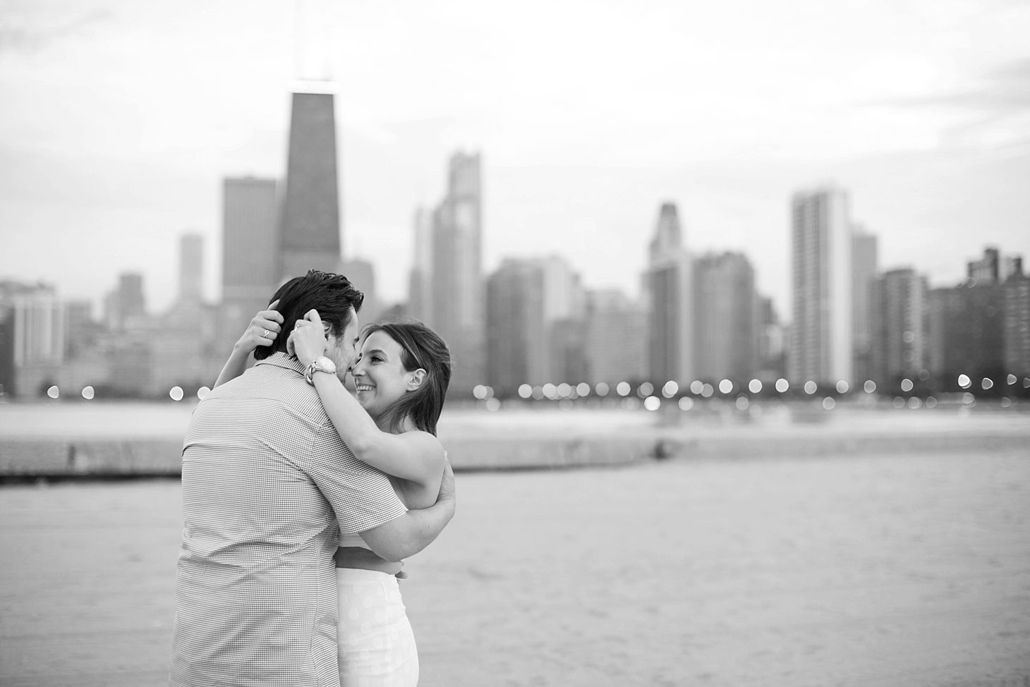 Chicago Skyline North Avenue Beach Engagement Session by Christy Tyler Photography_0008