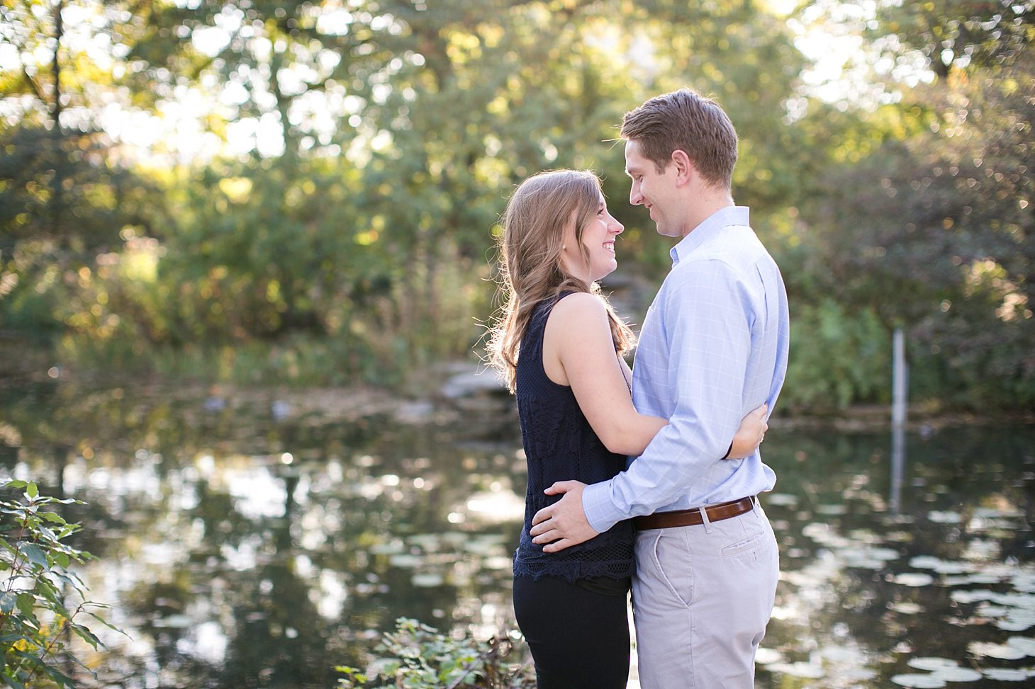 Lily pond & Chicago skyline engagement photos by Christy Tyler Photography_0001