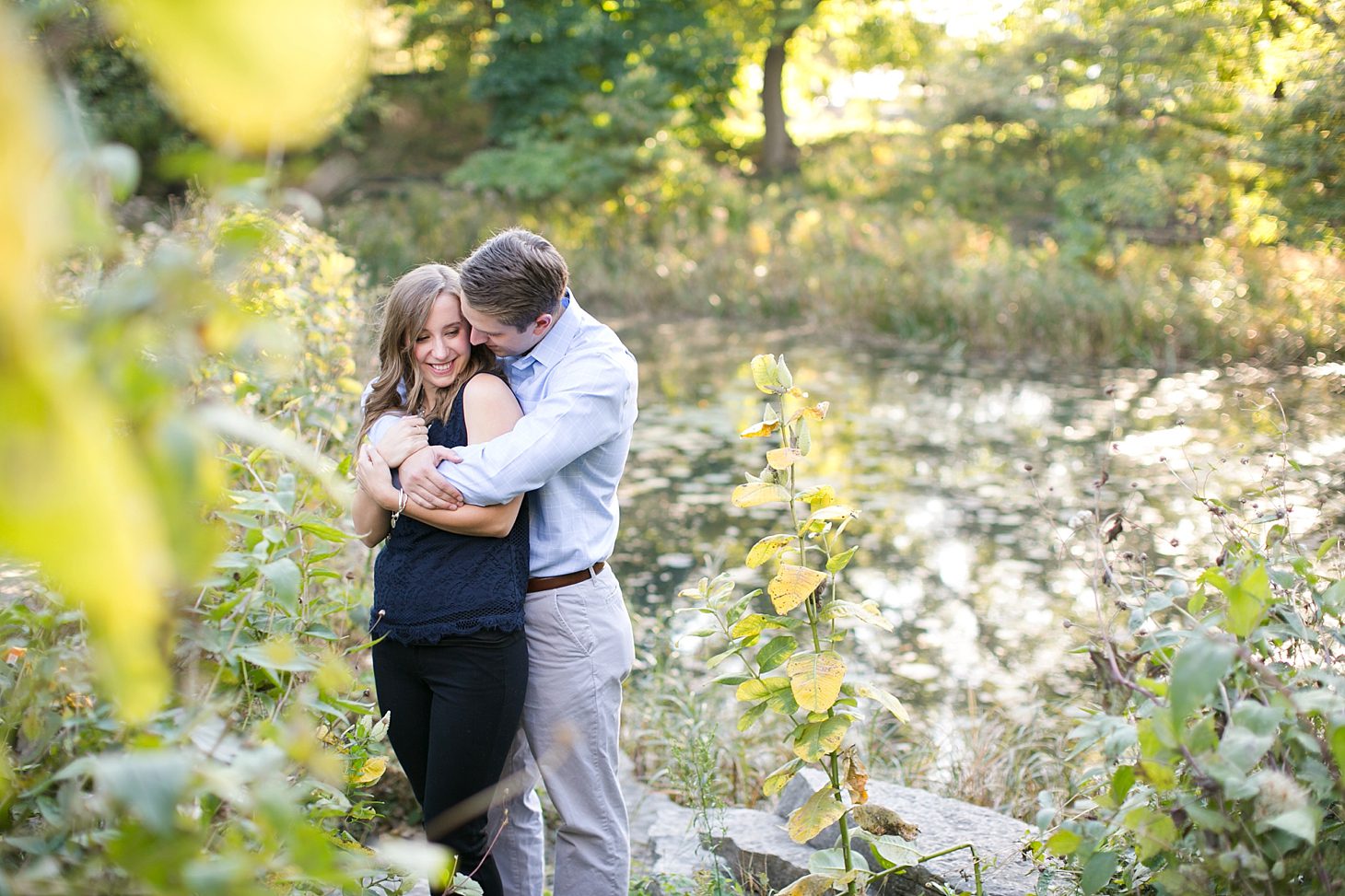 Lily pond & Chicago skyline engagement photos by Christy Tyler Photography_0008