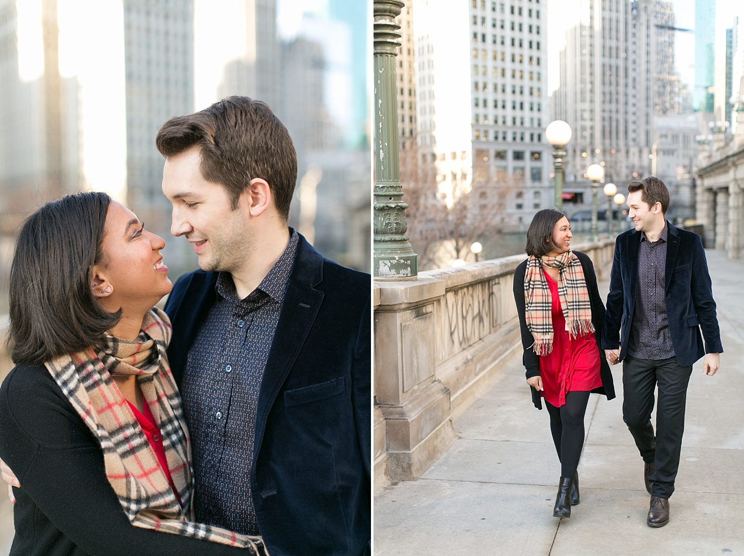 Riverwalk and Rooftop Chicago Engagement_0001