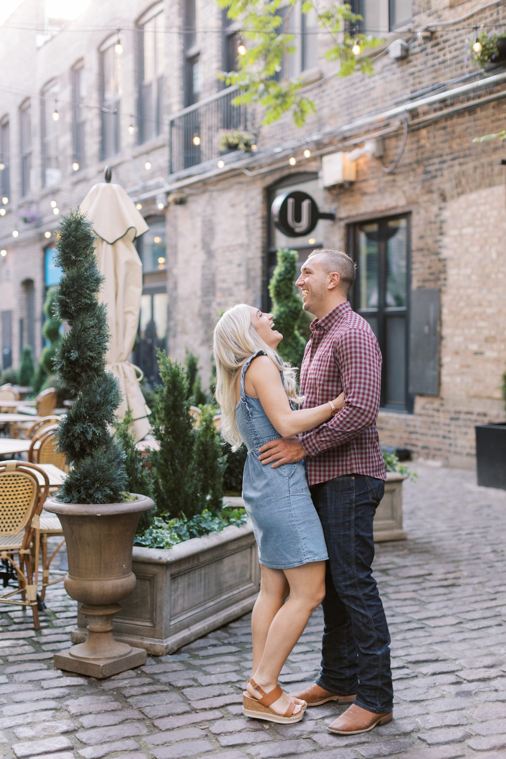 west Fulton market engagement photos in downtown Chicago