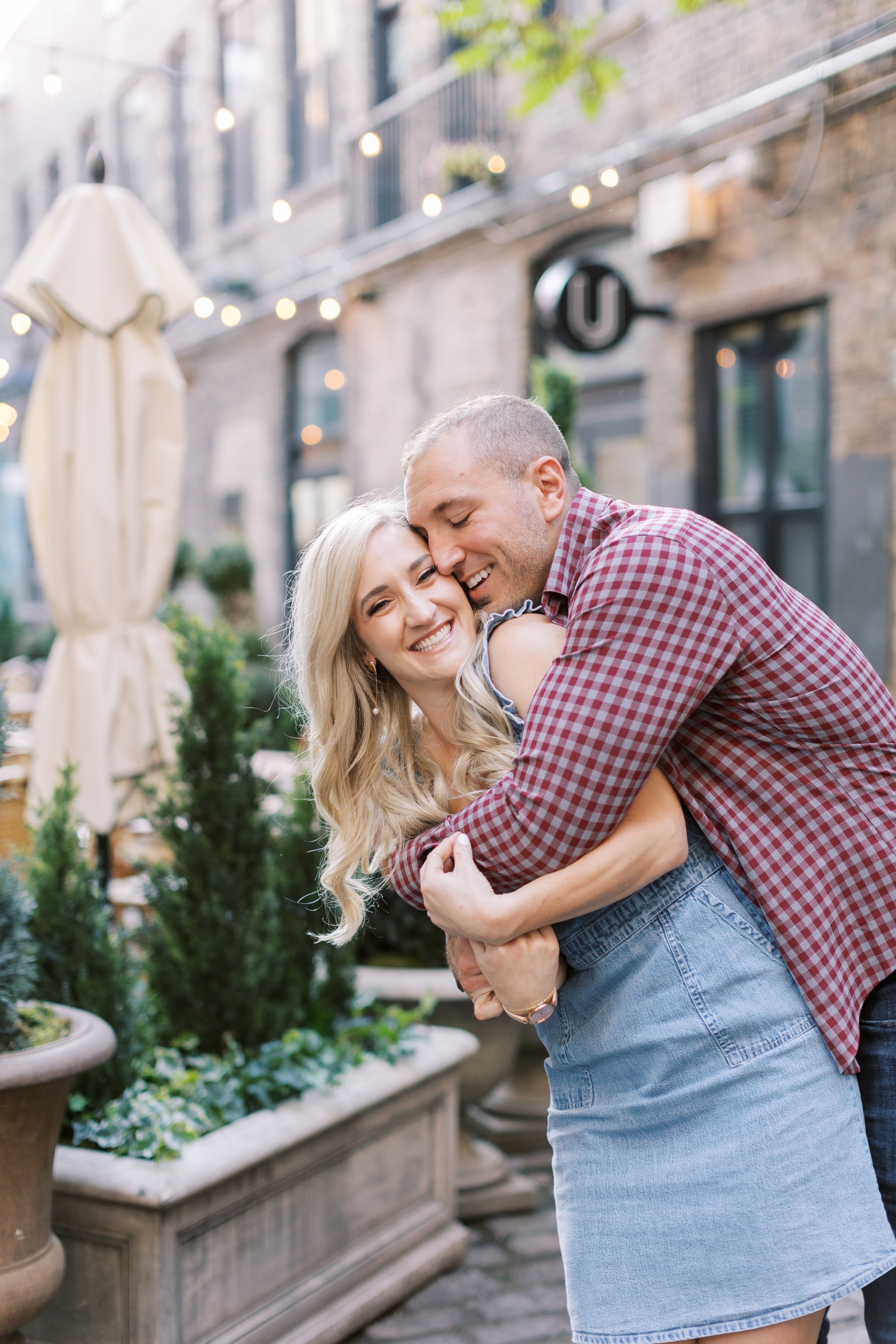 west Fulton market engagement photos in downtown Chicago