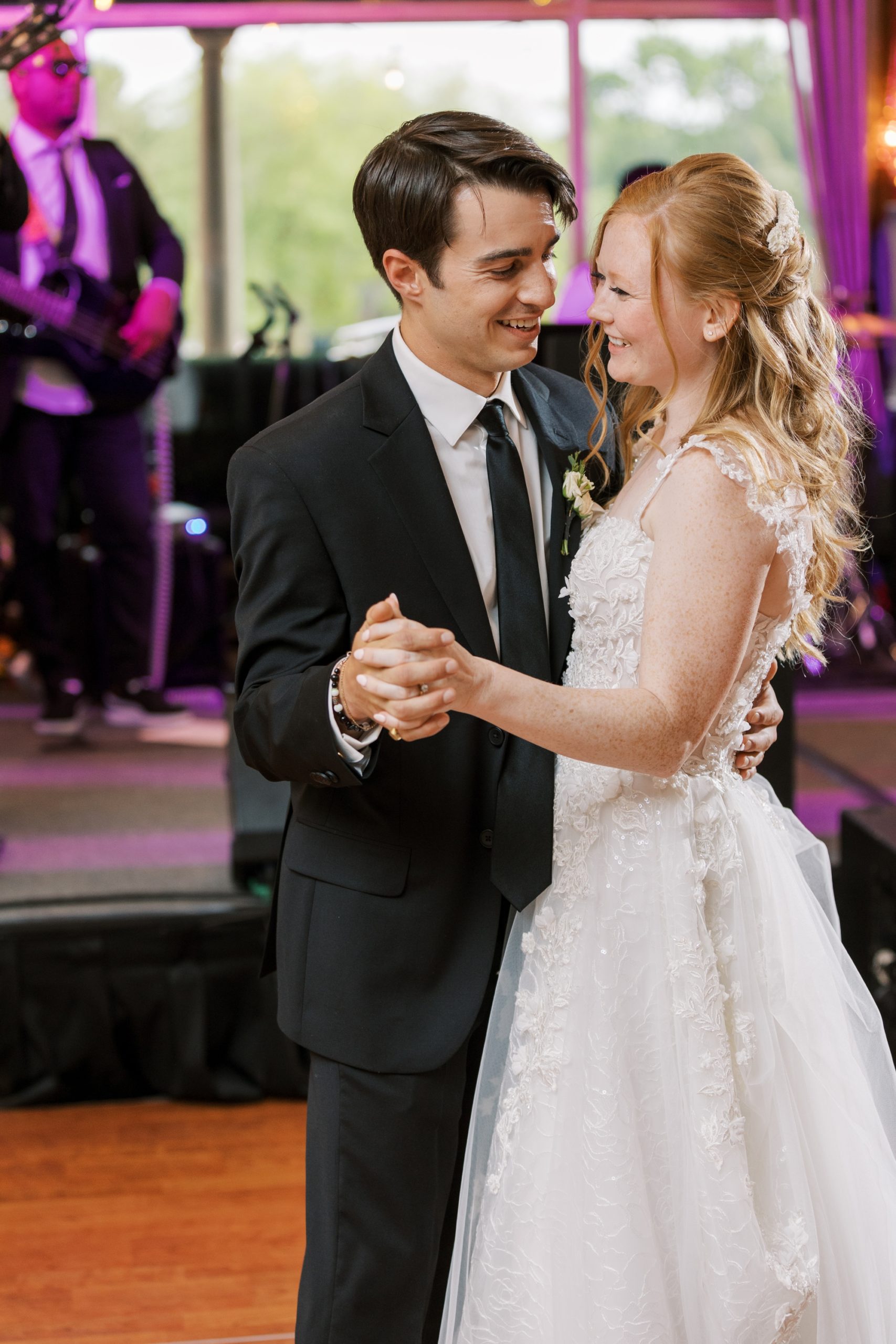 The bride and groom had their first dance at their The Drake Oak Brook wedding