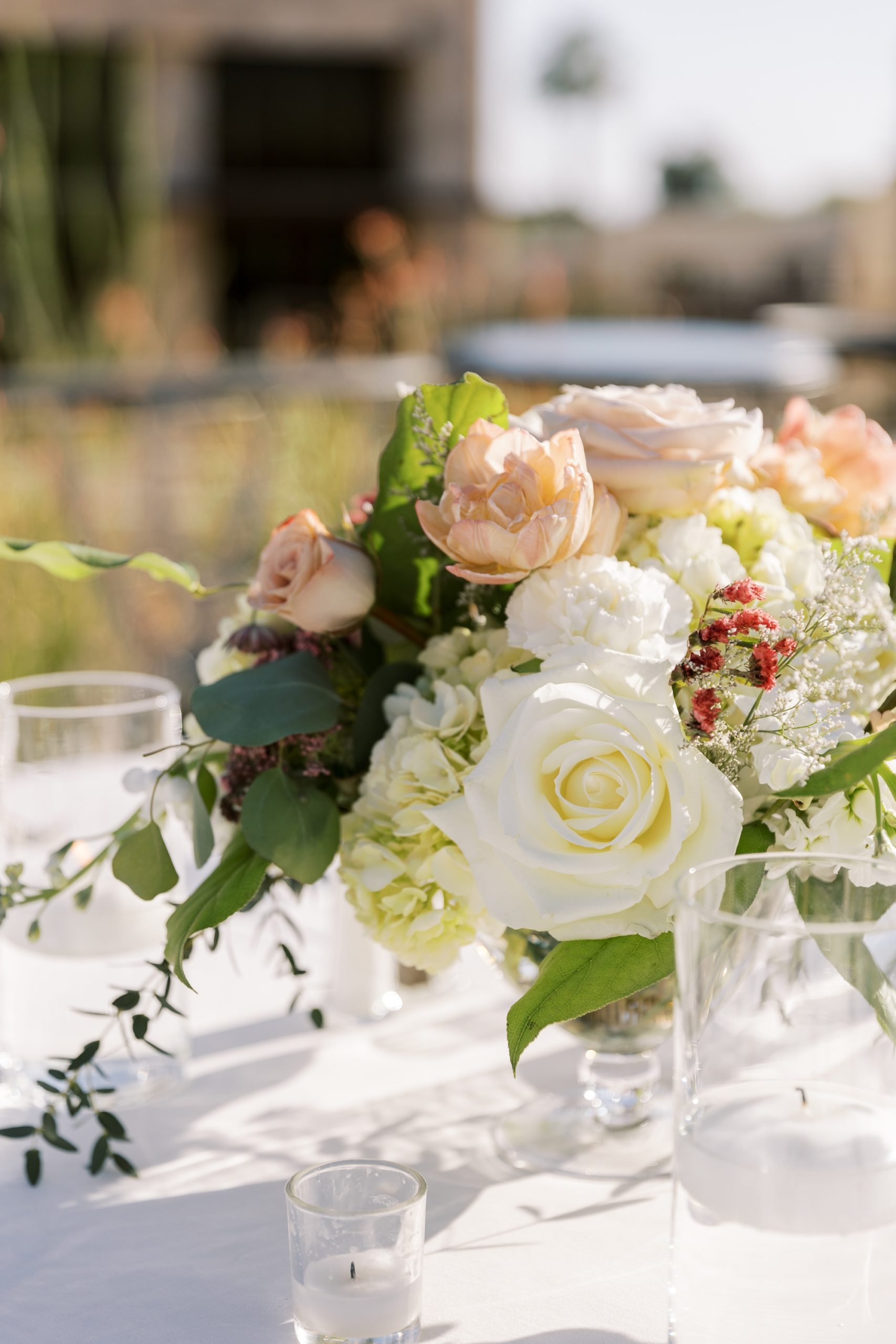 Colorful wedding centerpiece at the Camelback Inn in Scottsdale wedding