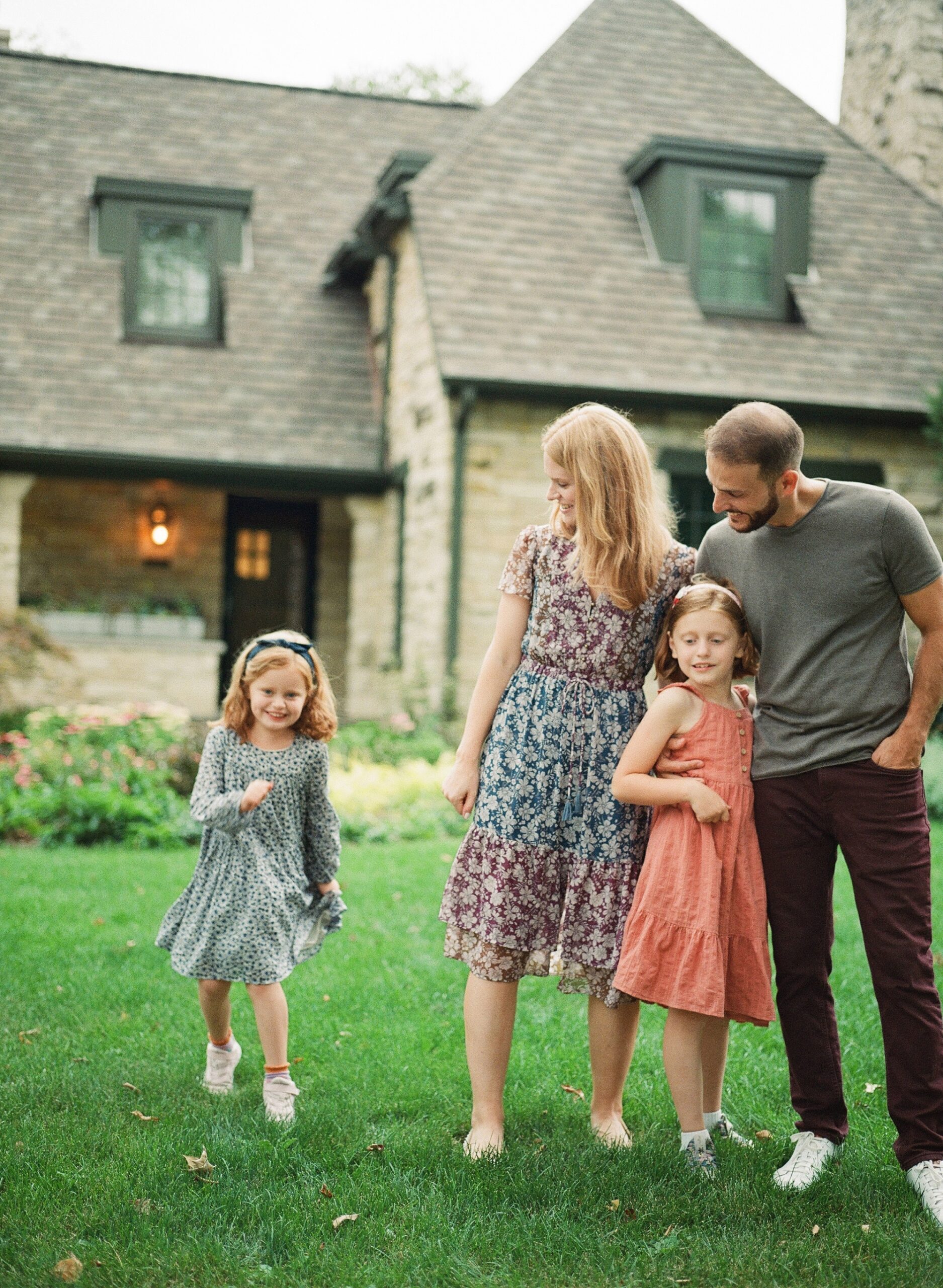 The family laughed during the chicago home lifestyle photoshoot