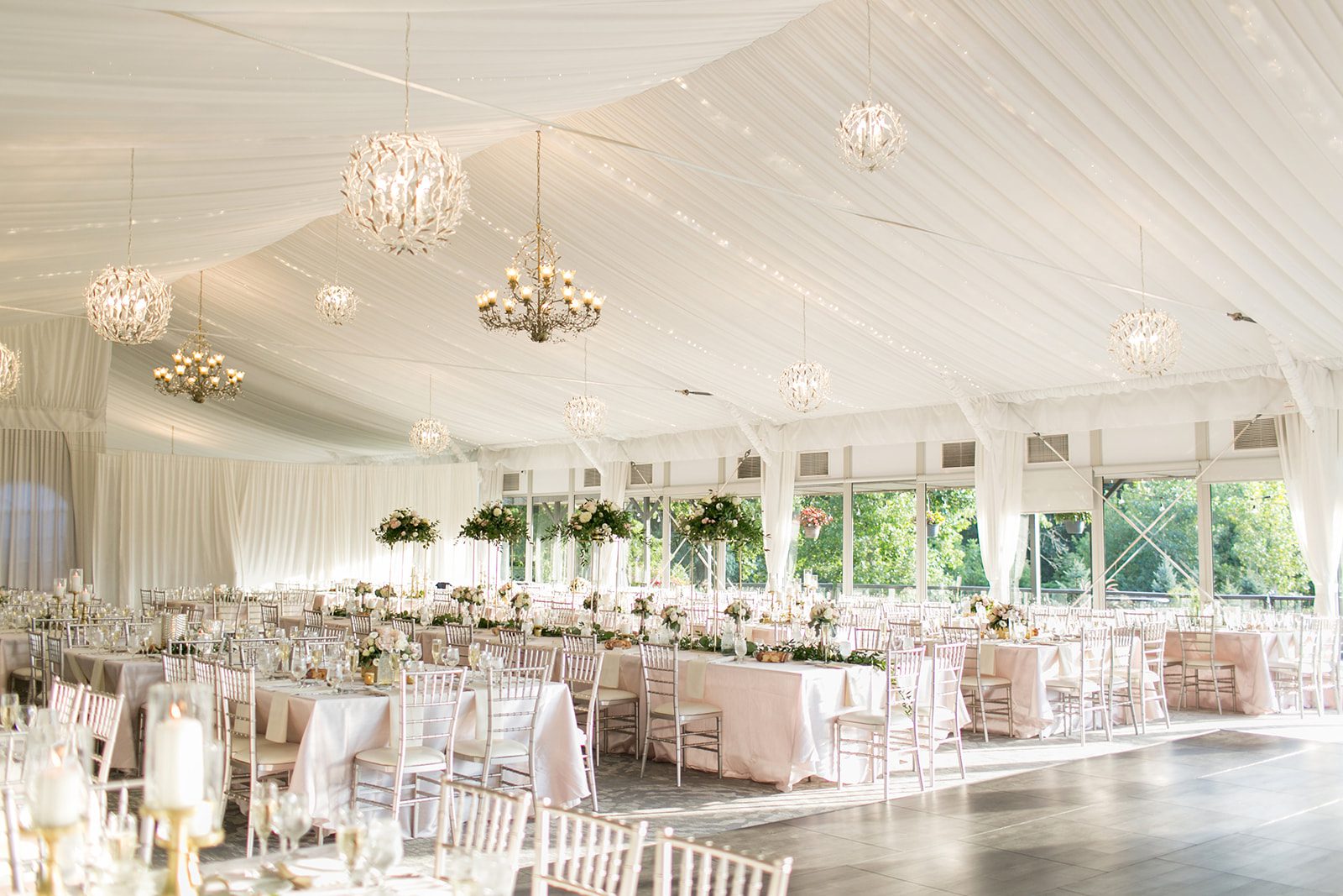 Tented wedding reception at Monte Bello Estate